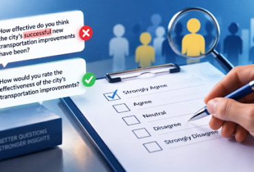 Leading questions in surveys